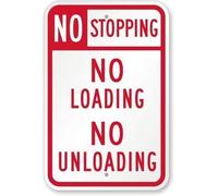 No Stopping No Loading No Unloading Signs Warning Sign Caution Safety Sign Traffic Road Sign Aluminum Indoor Or Outdoor Signs For Home Office Work 8X12 Inches
