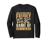 No Such Thing As A Friendly Game Funny Board Game Humor Long Sleeve T-Shirt