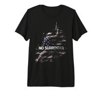 NO Surrender Soldier US Flag Premium T-Shirt