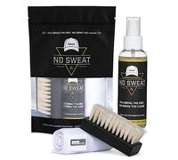 No Sweat Premium Hat Cleaner. Includes 4 OZ of Cleaning Solution, Microfiber Cloth, & SOFT Bristle Brush. Works great on all of your favorite hats