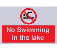 No Swimming in the lake Sign - 300x200mm - A4L