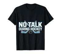 No Talk During Hockey Competitive Player Athlete - Value Graphic T-Shirt, Men, Black, S