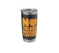 No Talkee Before Coffee Loves Dough Sweet Coffee & Doughnuts Stainless Steel Insulated Tumbler