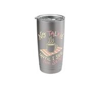 No Talkie Until I See The Sea Coffee Drinker Beach Goer Stainless Steel Insulated Tumbler