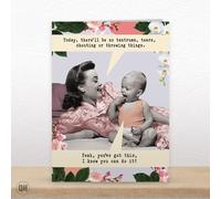 No Tantrums, Tears, Shouting Or Throwing Things... - Funny Retro Card