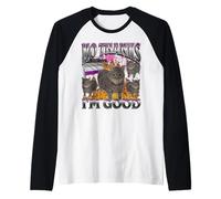 No Thanks I'm Good Funny Asexual Lgbtq Cat Meme Bootleg Raglan Baseball Tee