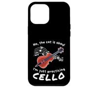 No, the cat is okay, Funny Cellist Gift, Funny Cello Case for iPhone 12 Pro Max