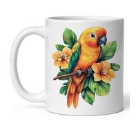 No Thorns Media Conure Mug 11oz White Ceramic Cute Coffee Mug for Souvenir Animal Gift Home Office Kitchen ID44991