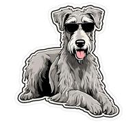 No Thorns Media Irish Wolfhound Sticker Window Weatherproof Decal Vinyl Small Waterproof Bottle Mug Passport Book Scrapbook Notebook Laptop Tumbler Skateboard Computer Phone Size 4" Gift