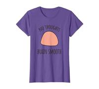 No Thoughts Brain Smooth Internet Funny Meme Smooth Brain T-Shirt, Women, Purple Heather, Medium