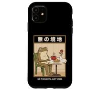No Thoughts Frog Japanese Zen Coffee Head Empty Case for iPhone 11