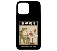 No Thoughts Frog Japanese Zen Coffee Head Empty Case for iPhone 13 Pro Max