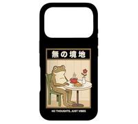 No Thoughts Frog Japanese Zen Coffee Head Empty Case for iPhone 17 Pro