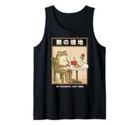 No Thoughts Frog Japanese Zen Coffee Head Empty Tank Top