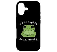 No Thoughts Head Empty Cute Frog Meme Aesthetic Case for iPhone 17