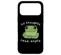 No Thoughts Head Empty Cute Frog Meme Aesthetic Case for iPhone 17 Pro Max