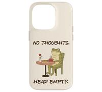 No Thoughts Head Empty Frog Funny Gen Z Meme Brain Fog Case for iPhone 14 Pro