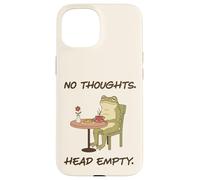 No Thoughts Head Empty Frog Funny Gen Z Meme Brain Fog Case for iPhone 15