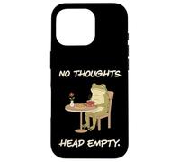No Thoughts Head Empty Frog Funny Gen Z Meme Brain Fog Case for iPhone 16 Pro
