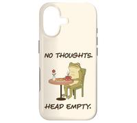 No Thoughts Head Empty Frog Funny Gen Z Meme Brain Fog Case for iPhone 17