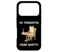 No Thoughts Head Empty Frog Funny Gen Z Meme Brain Fog Case for iPhone 17 Pro