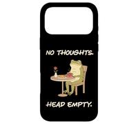 No Thoughts Head Empty Frog Funny Gen Z Meme Brain Fog Case for iPhone 17 Pro Max