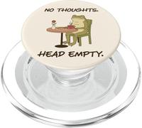 No Thoughts Head Empty Frog Funny Gen Z Meme Brain Fog PopSockets PopGrip for MagSafe