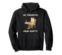 No Thoughts Head Empty Frog Funny Gen Z Meme Brain Fog Pullover Hoodie