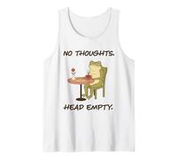 No Thoughts Head Empty Frog Funny Gen Z Meme Brain Fog Tank Top