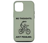 No Thoughts Just Pedaling Frog Funny Cycling Bike Meme Case for iPhone 12/12 Pro