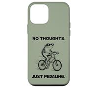 No Thoughts Just Pedaling Frog Funny Cycling Bike Meme Case for iPhone 12 mini