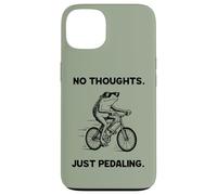 No Thoughts Just Pedaling Frog Funny Cycling Bike Meme Case for iPhone 13