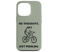No Thoughts Just Pedaling Frog Funny Cycling Bike Meme Case for iPhone 13 Pro