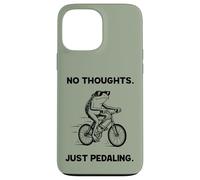 No Thoughts Just Pedaling Frog Funny Cycling Bike Meme Case for iPhone 13 Pro Max