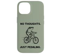 No Thoughts Just Pedaling Frog Funny Cycling Bike Meme Case for iPhone 14