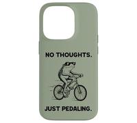 No Thoughts Just Pedaling Frog Funny Cycling Bike Meme Case for iPhone 14 Pro