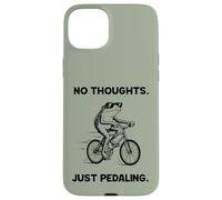 No Thoughts Just Pedaling Frog Funny Cycling Bike Meme Case for iPhone 15 Plus