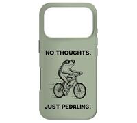 No Thoughts Just Pedaling Frog Funny Cycling Bike Meme Case for iPhone 17 Pro