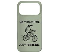 No Thoughts Just Pedaling Frog Funny Cycling Bike Meme Case for iPhone 17 Pro Max