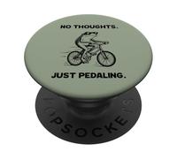 No Thoughts Just Pedaling Frog Funny Cycling Bike Meme PopSockets Adhesive PopGrip