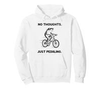 No Thoughts Just Pedaling Frog Funny Cycling Bike Meme Pullover Hoodie