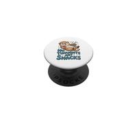 No Thoughts Just Snacks Cute Otter Ramen PopSockets Adhesive PopGrip