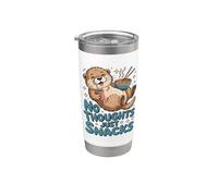 No Thoughts Just Snacks Cute Otter Ramen Stainless Steel Insulated Tumbler