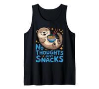 No Thoughts Just Snacks Cute Otter Ramen Tank Top