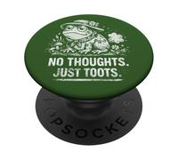 No Thoughts Just Toots Funny Frog Cottagecore Meme PopSockets Adhesive PopGrip
