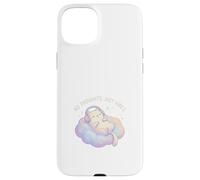 No Thoughts Just Vibes Cat on Pastel Cloud Case for iPhone 15 Plus