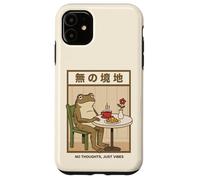 No Thoughts Just Vibes Head Empty Frog Japanese Zen Case for iPhone 11