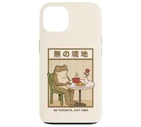 No Thoughts Just Vibes Head Empty Frog Japanese Zen Case for iPhone 13