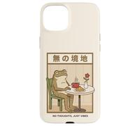 No Thoughts Just Vibes Head Empty Frog Japanese Zen Case for iPhone 15 Plus