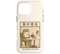 No Thoughts Just Vibes Head Empty Frog Japanese Zen Case for iPhone 16 Pro Max